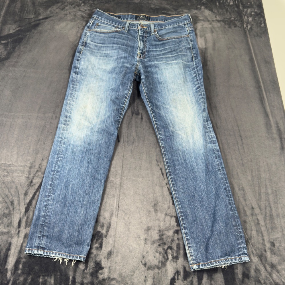 Lucky Brand Jeans Mens 34x30 Blue 121 Heritage Slim Distressed Medium Wash